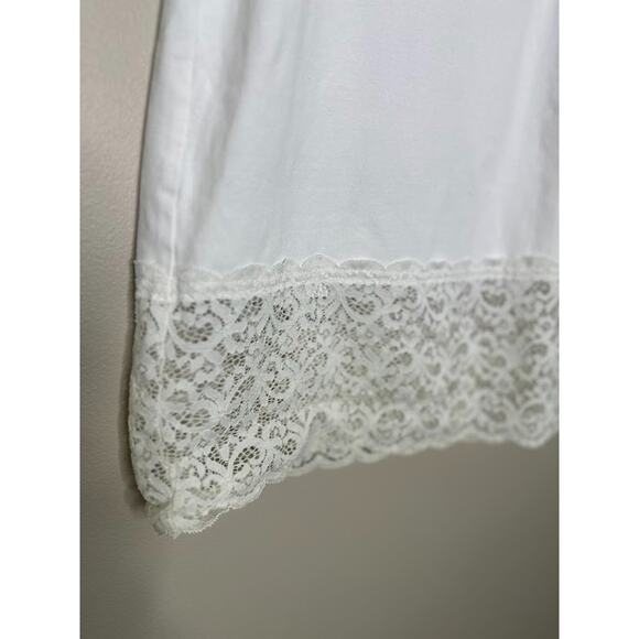 Ruby Ribbon Women's Size Small White Lace Long Tank Top Tunic Extender Basic - Picture 2 of 7